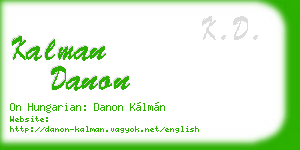 kalman danon business card